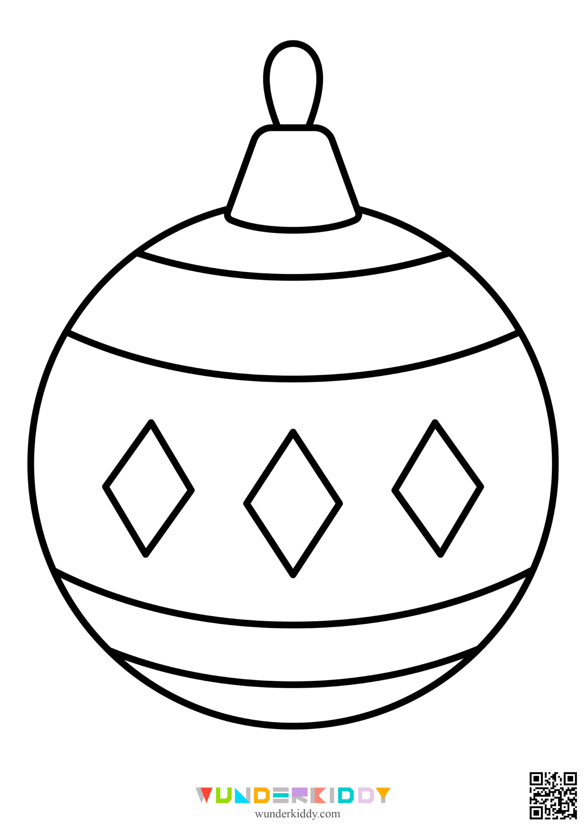 Раскраски ёлочных шаров для детей - Изображение 2