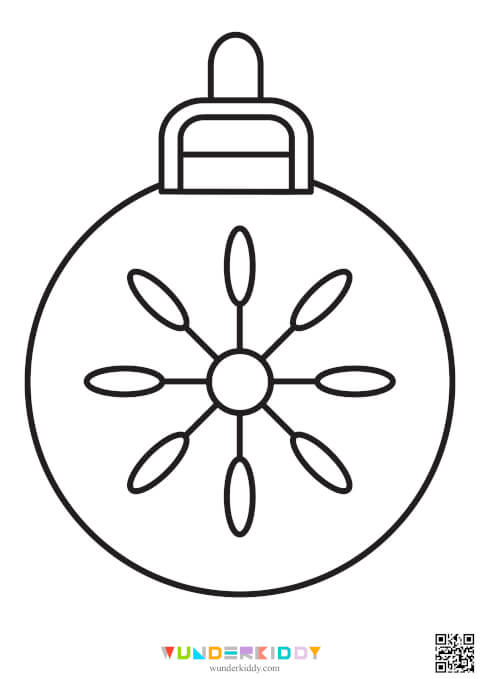 Printable Christmas Ornament Coloring Pages for Kindergarten