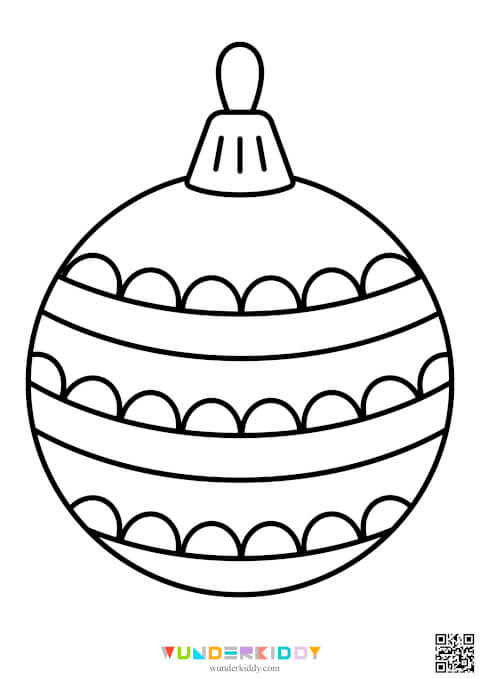 Printable Christmas Ornament Coloring Pages for Kindergarten