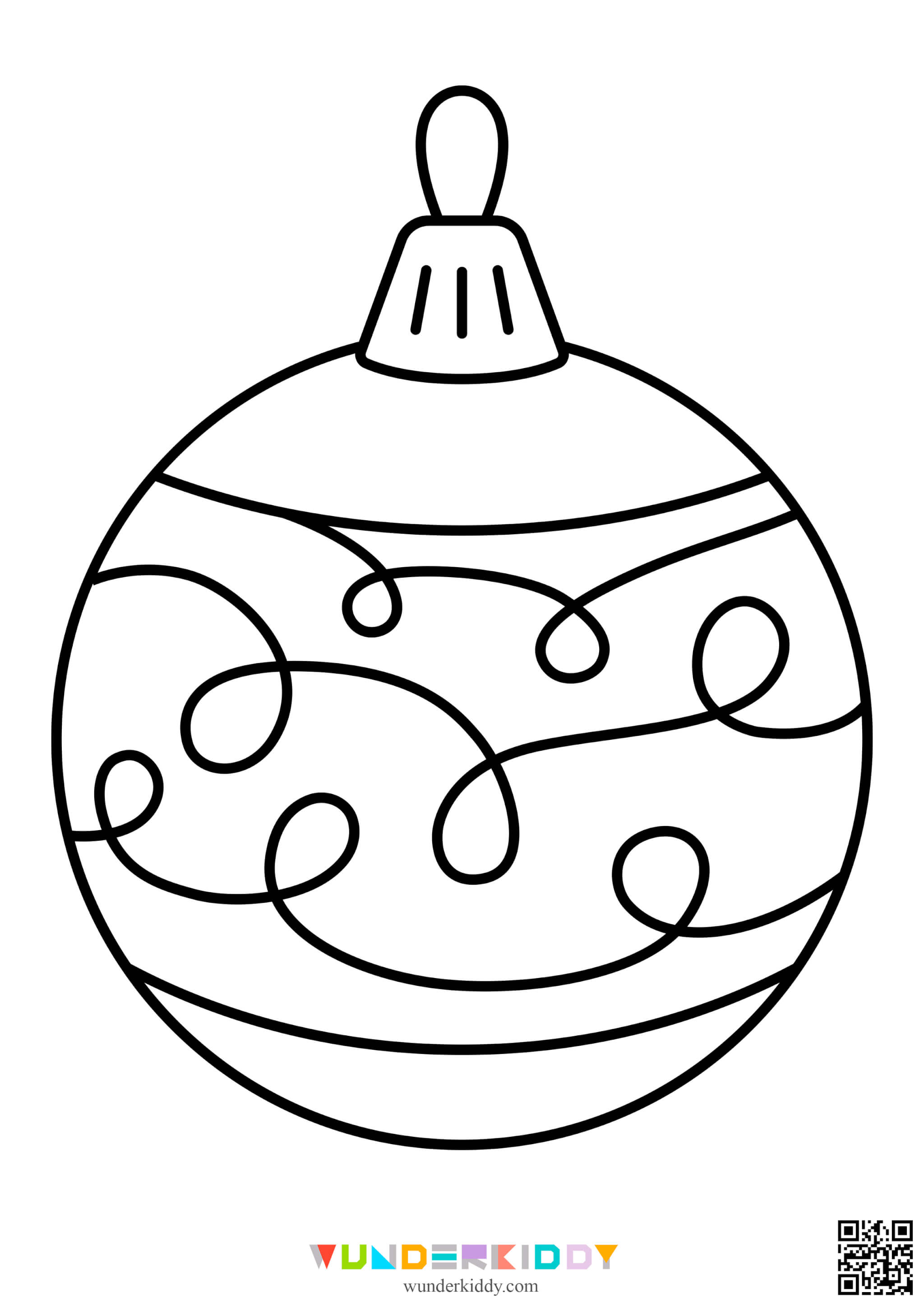 Раскраски ёлочных шаров для детей - Изображение 16
