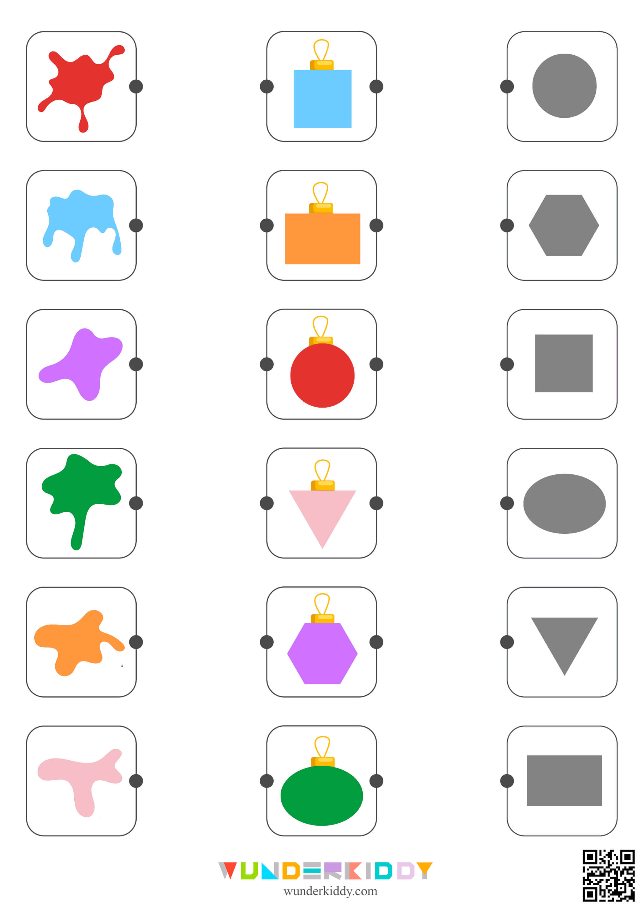 Holiday Geometric Matching Activity - Image 2