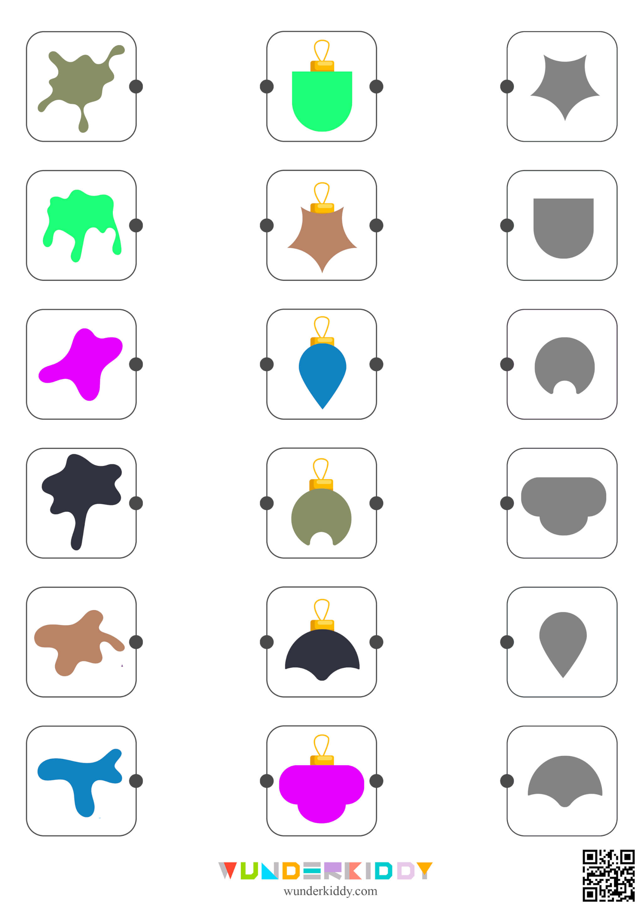 Holiday Geometric Matching Activity - Image 5