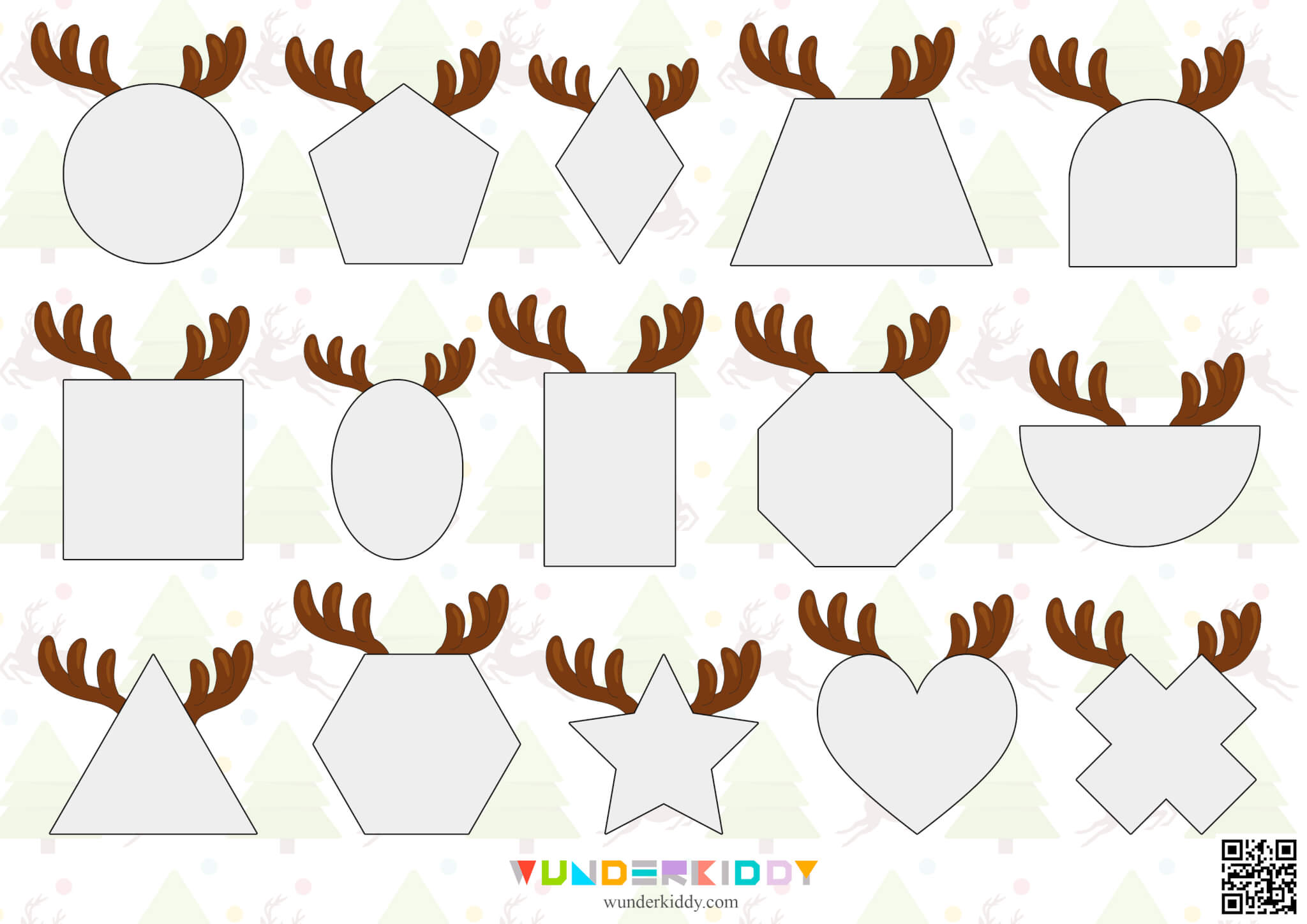 Развивающая игра с фигурами «Рождественские олени» - Изображение 2