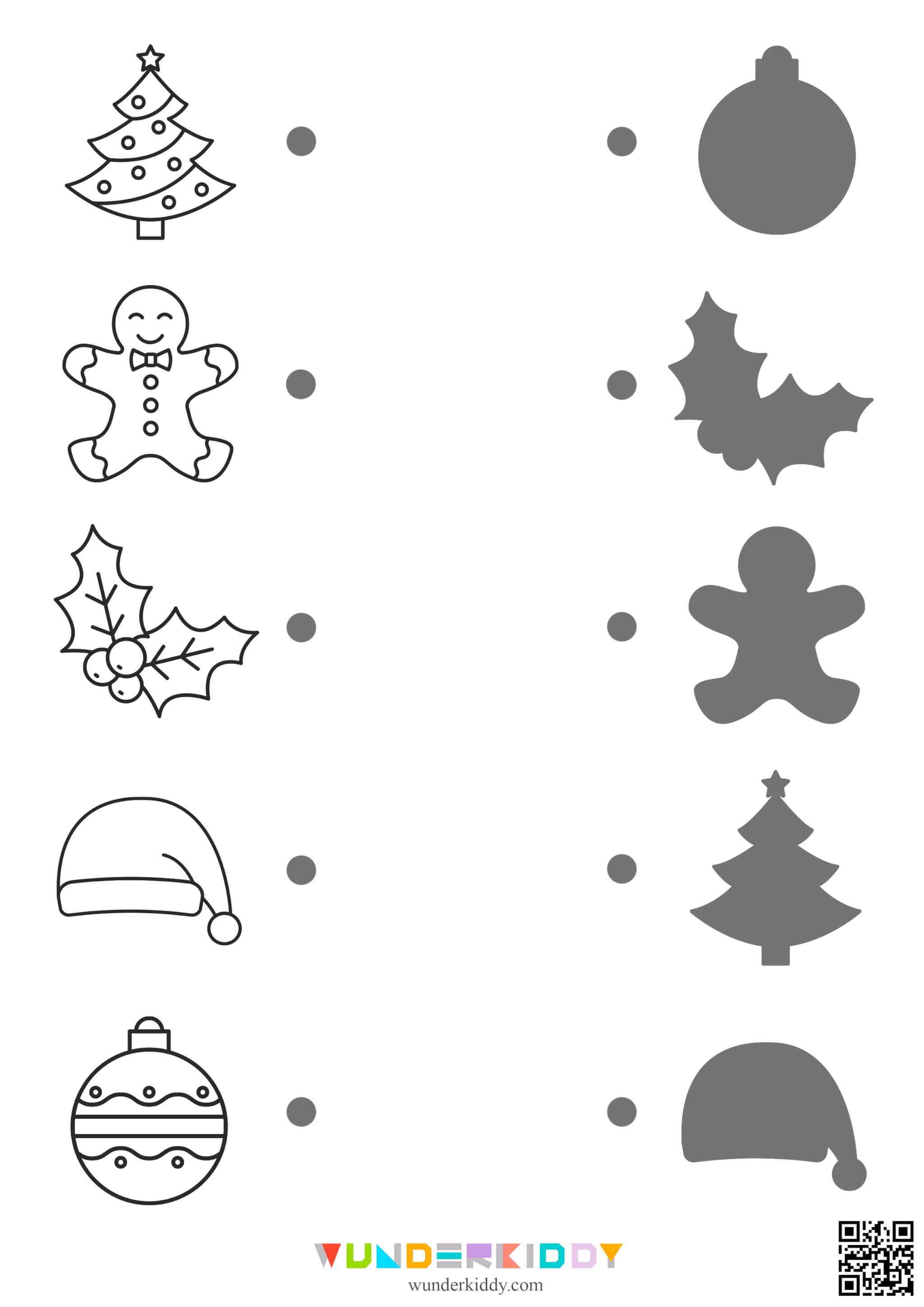 Christmas Shadow Match Printable - Image 3