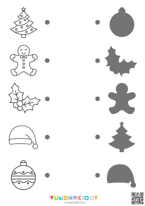 Christmas Shadow Match Printable - Image 3
