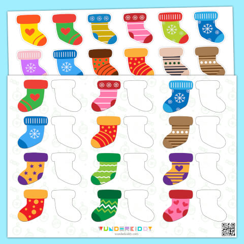 Christmas Stocking Match Up Game - Image 2