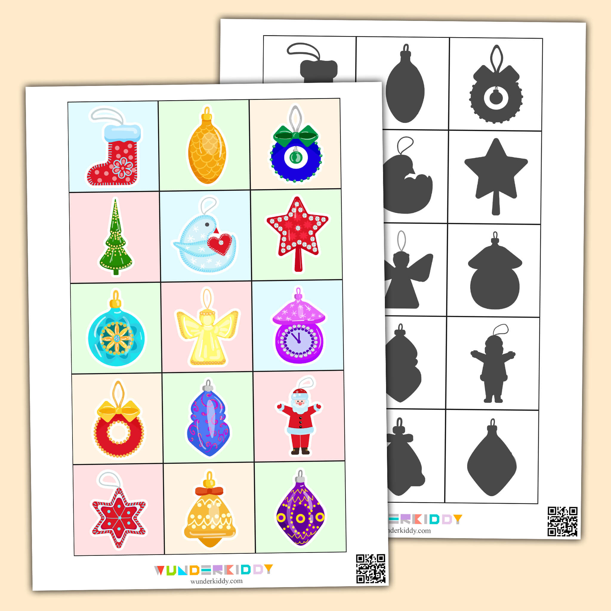 Christmas Toys Matching Cards