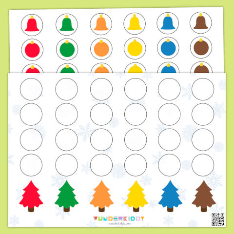 Activité de discrimination des couleurs – Sapin de Noël - Image 2