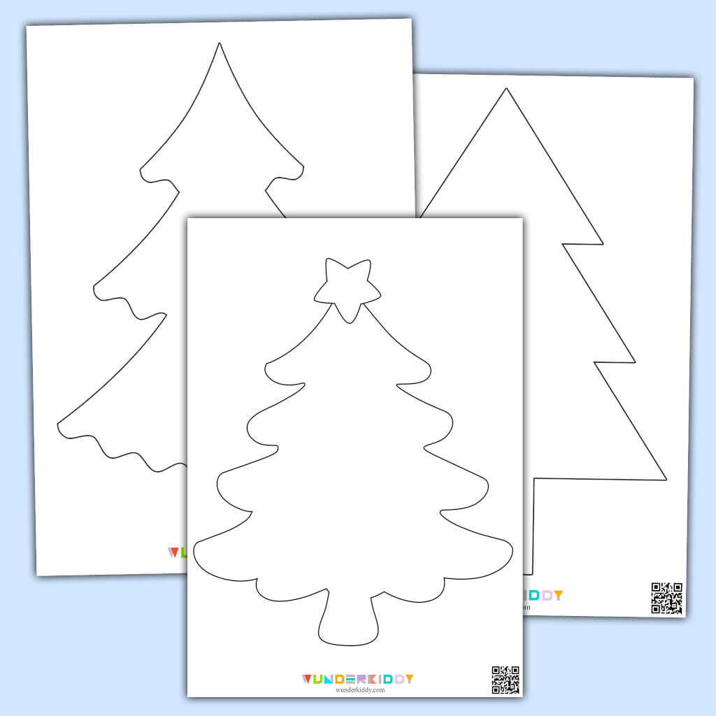 Free Printable Christmas Tree Templates for Kids Craft