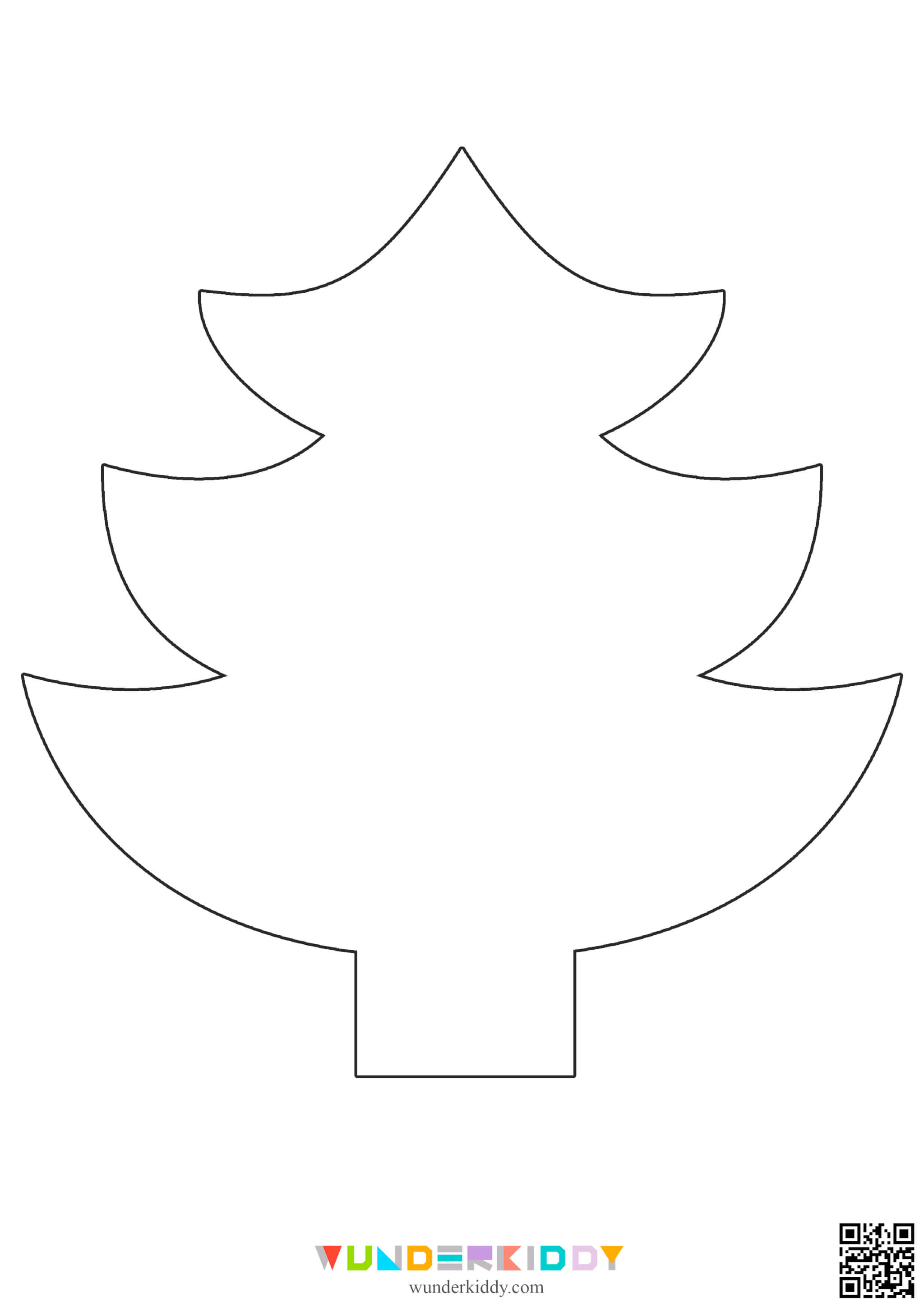 christmas tree template cut out