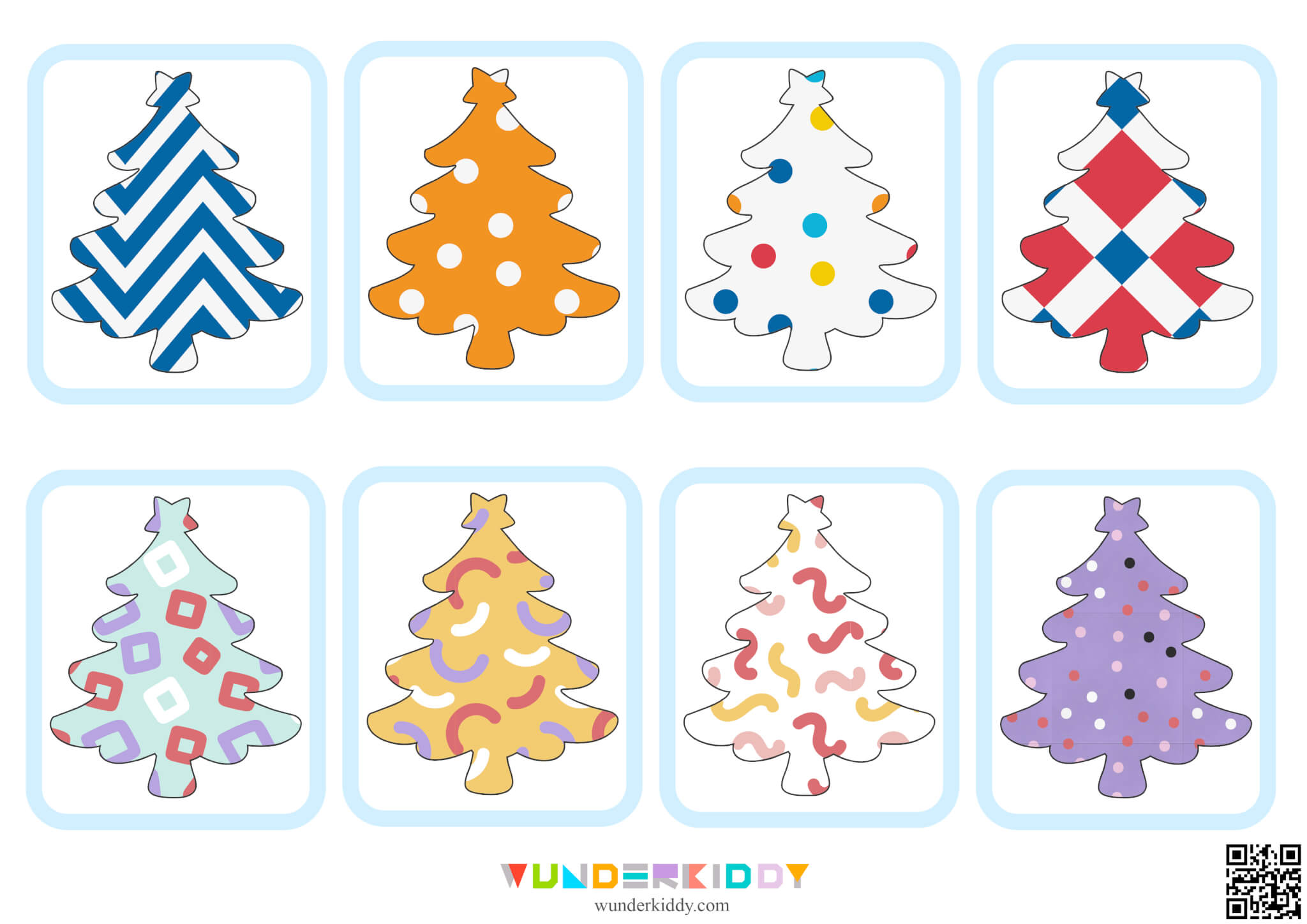 Christmas Tree Matching Card Game - Image 2