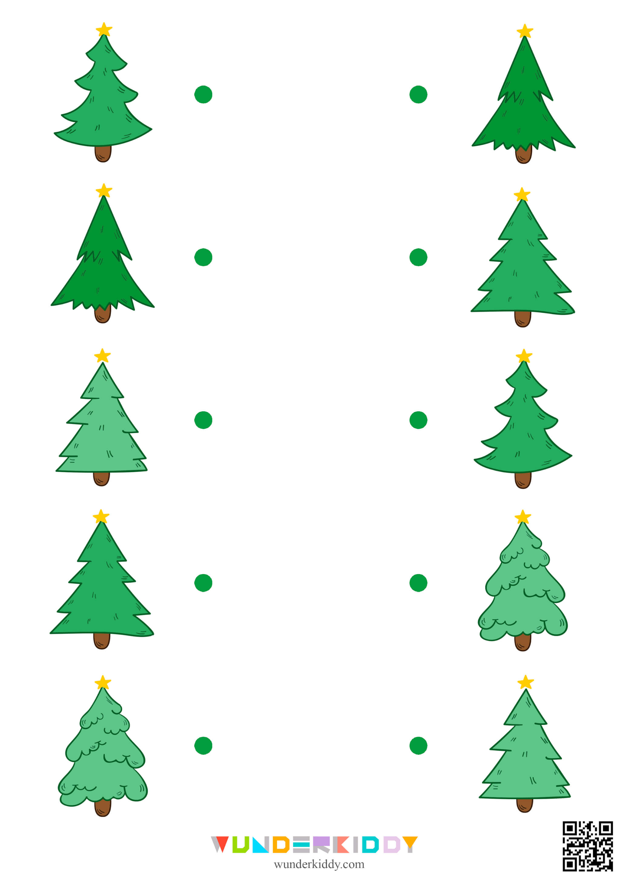 Arbeitsblatt: Weihnachtsbäume zuordnen - Bild 2