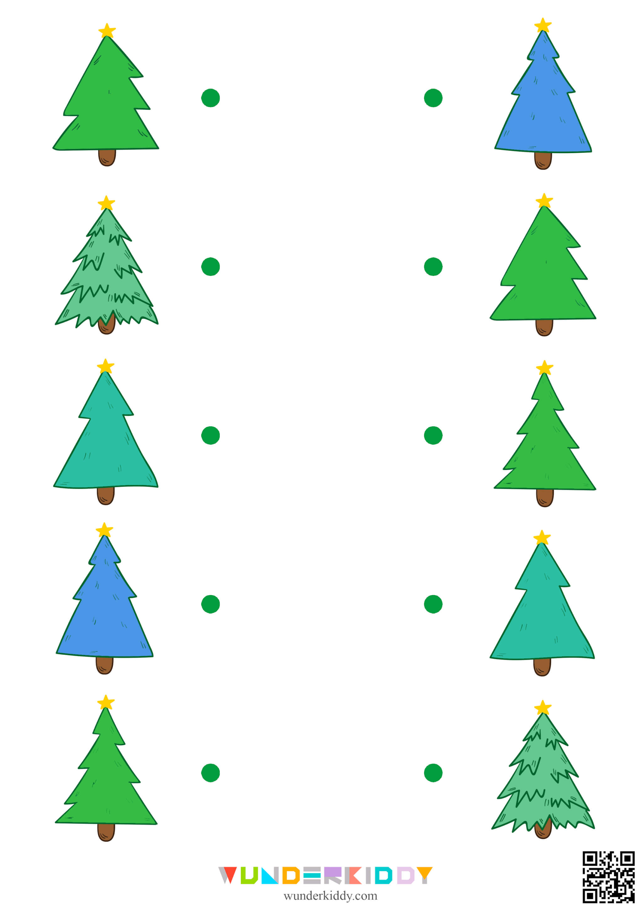 Arbeitsblatt: Weihnachtsbäume zuordnen - Bild 3