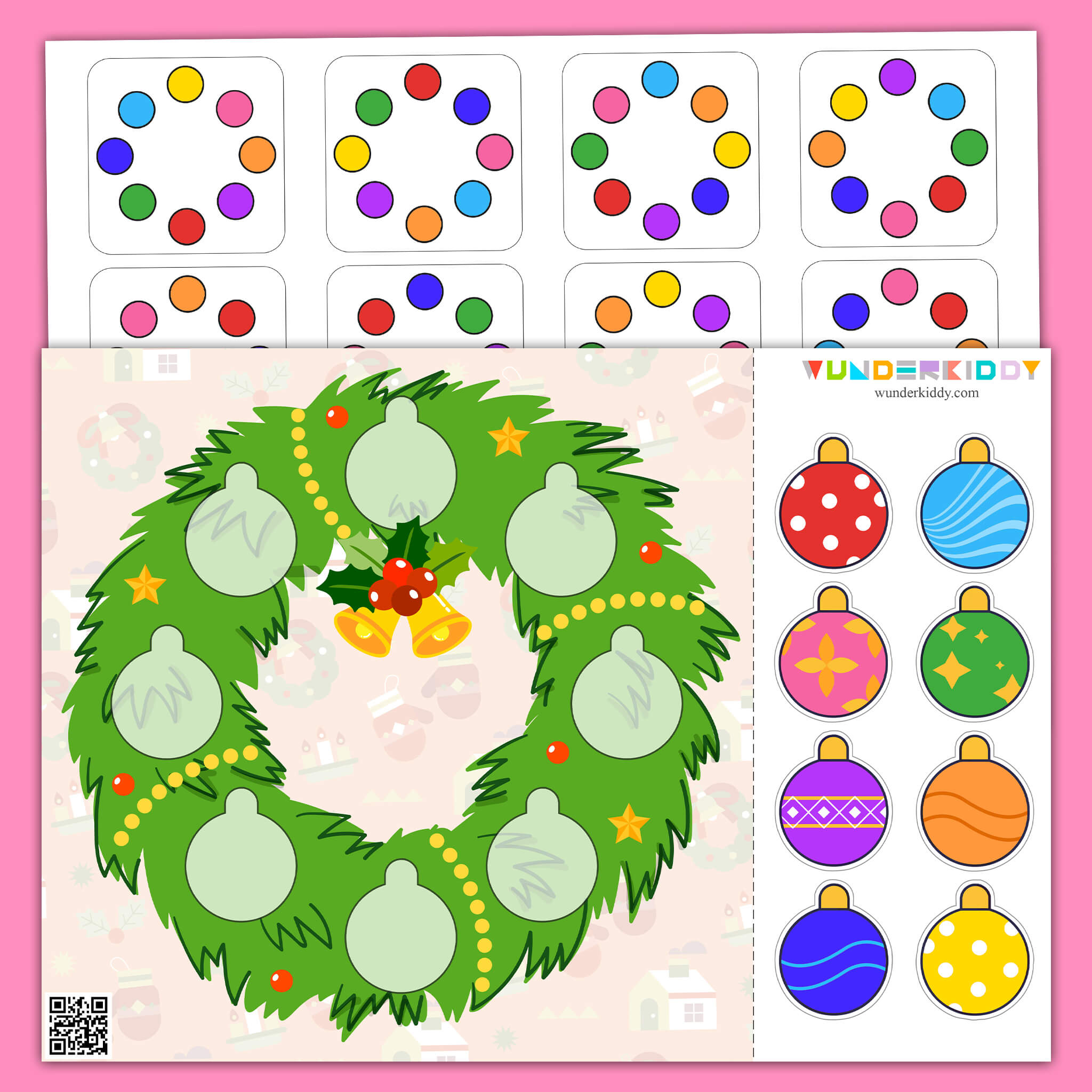 Jeu « Couronne de Noël » pour la maternelle