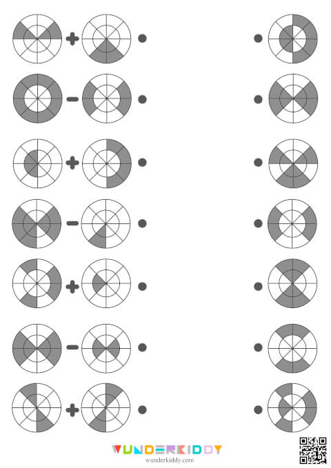 Printable Circle Visual Math Game - Image 2
