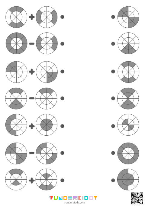 Printable Circle Visual Math Game - Image 3