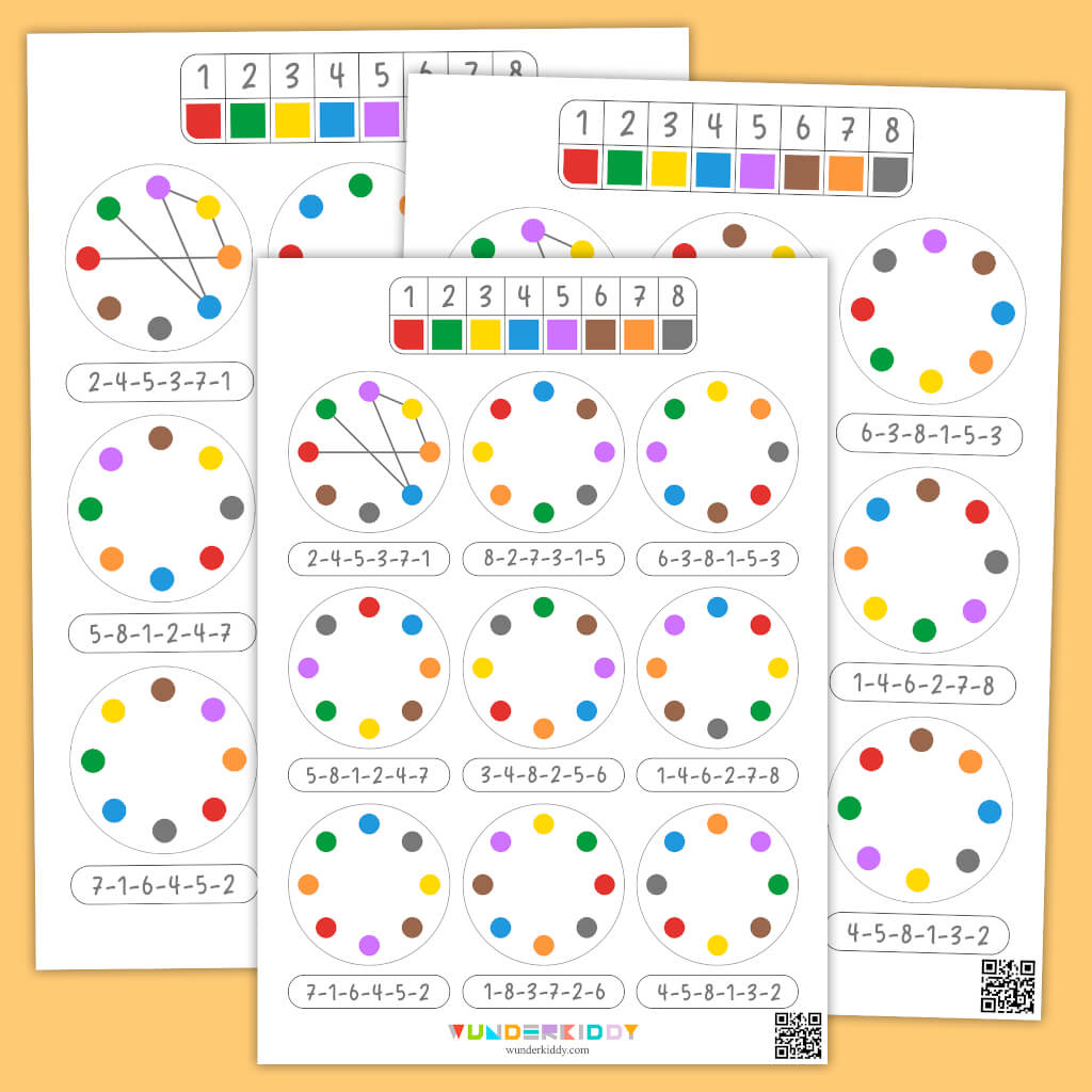 Fun Coding Colors Matching Worksheets for Preschoolers