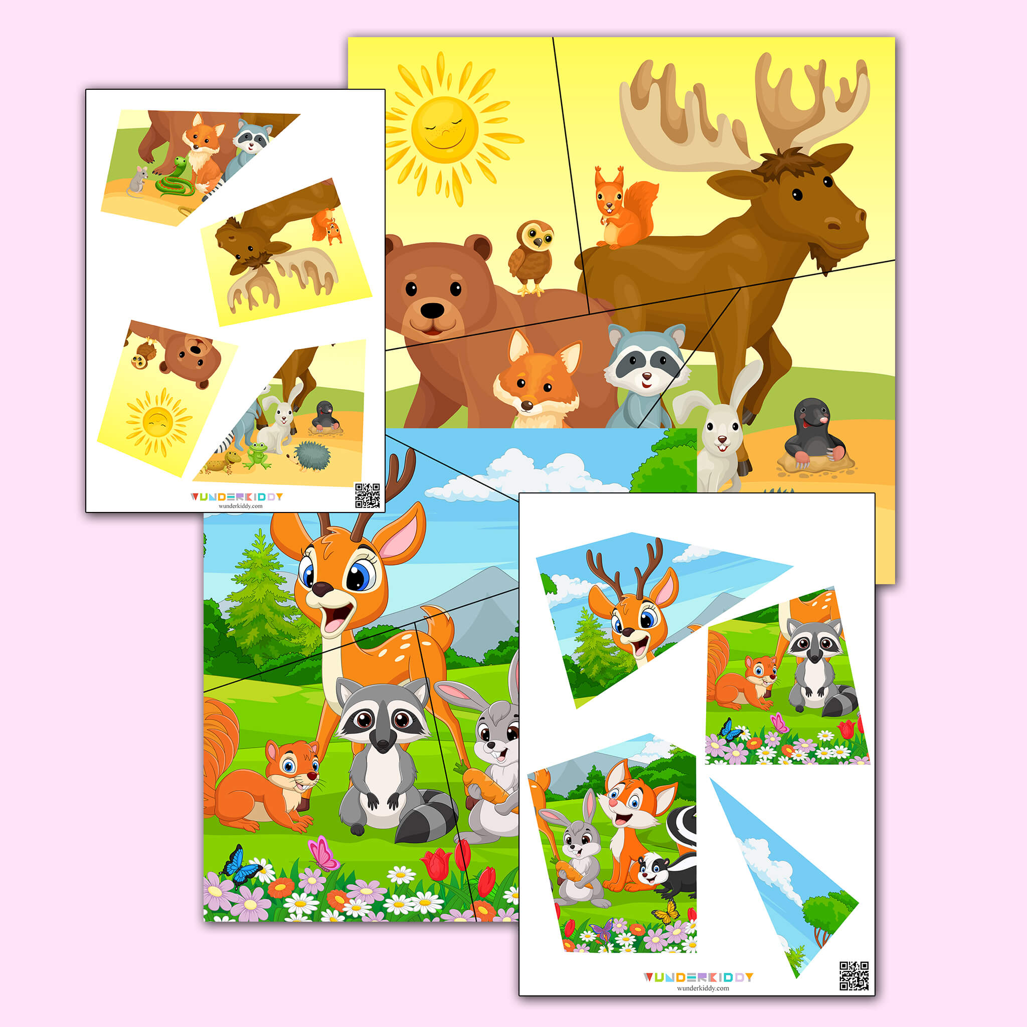 Simple Jigsaw Puzzles of Animals