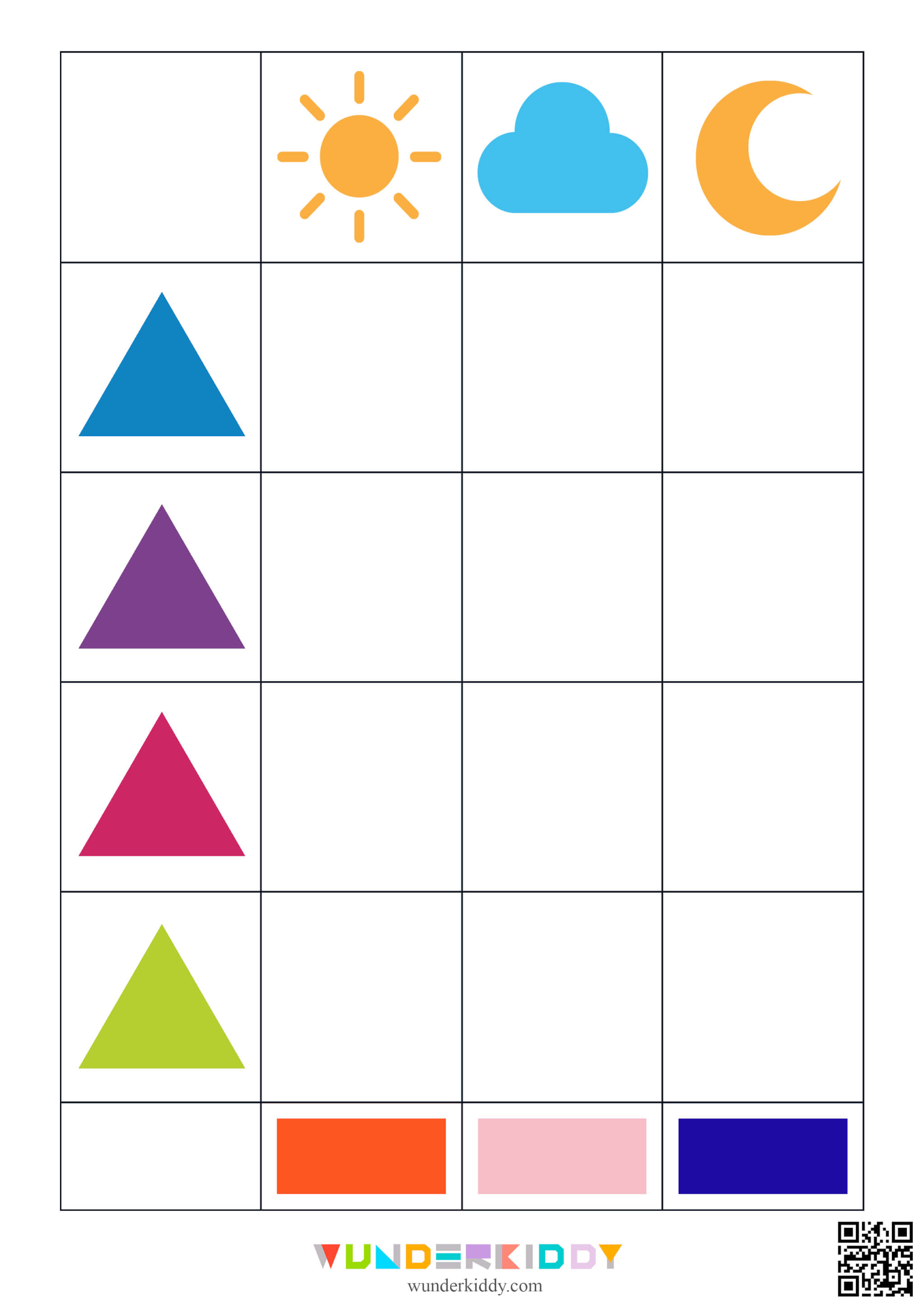 Weather and Shapes Worksheet - Image 5