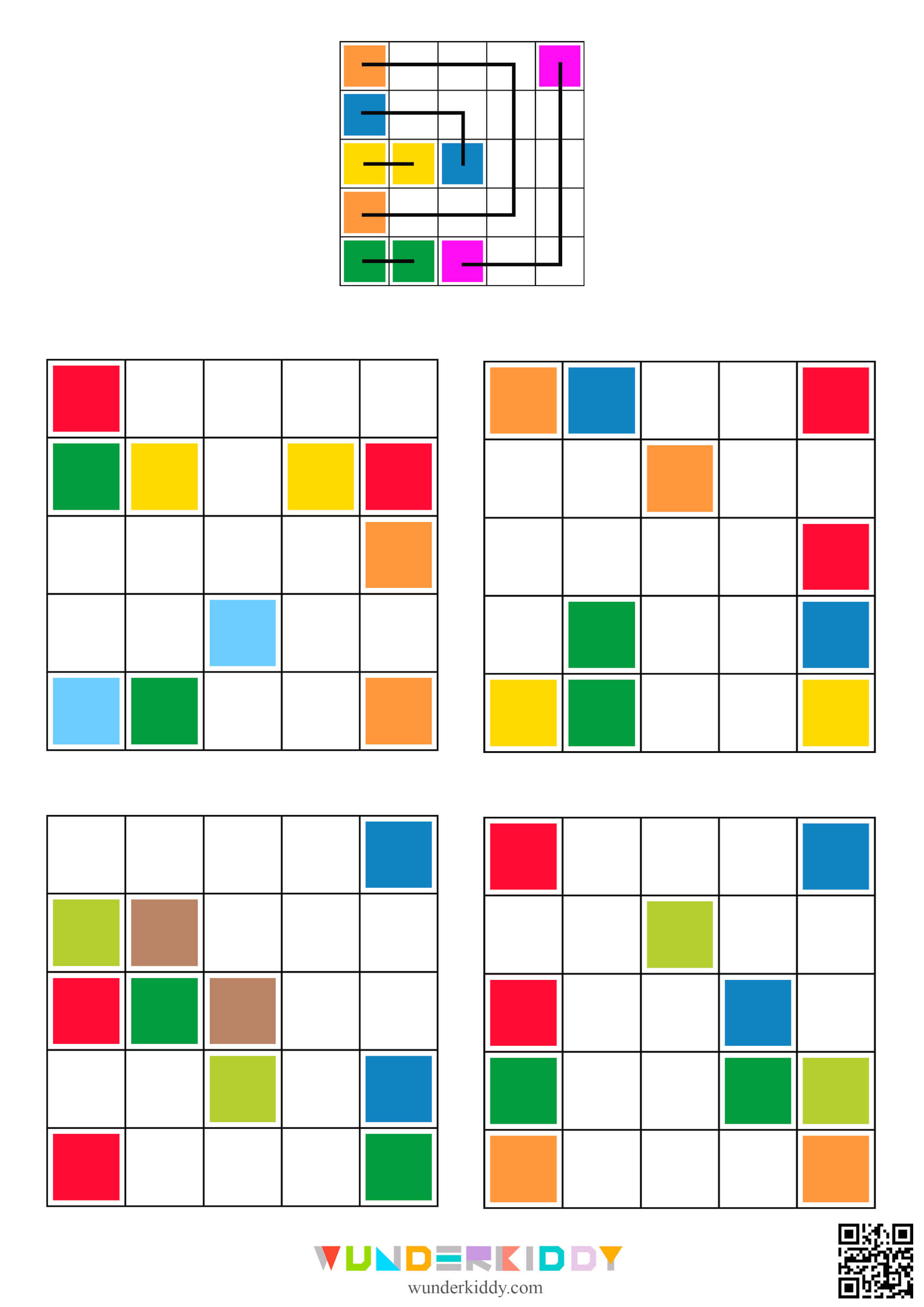 Relier les cases colorées - Image 3
