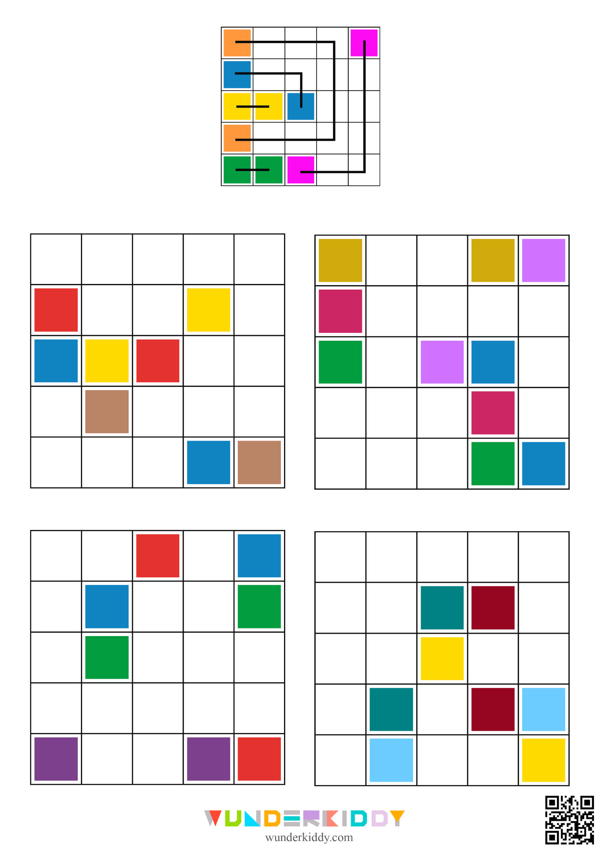 Игра на логику «Соедини ячейки одинакового цвета» - Изображение 5