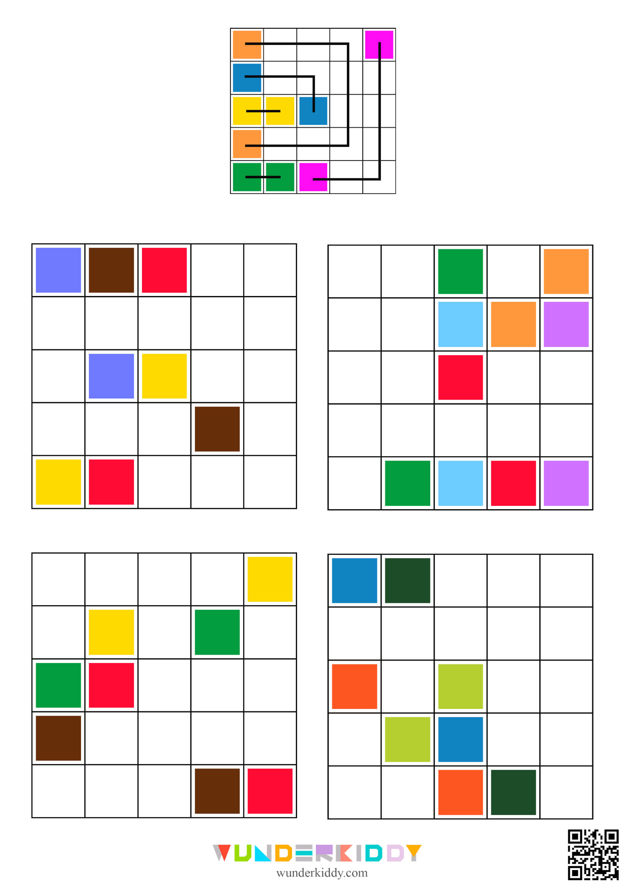 Relier les cases colorées - Image 6
