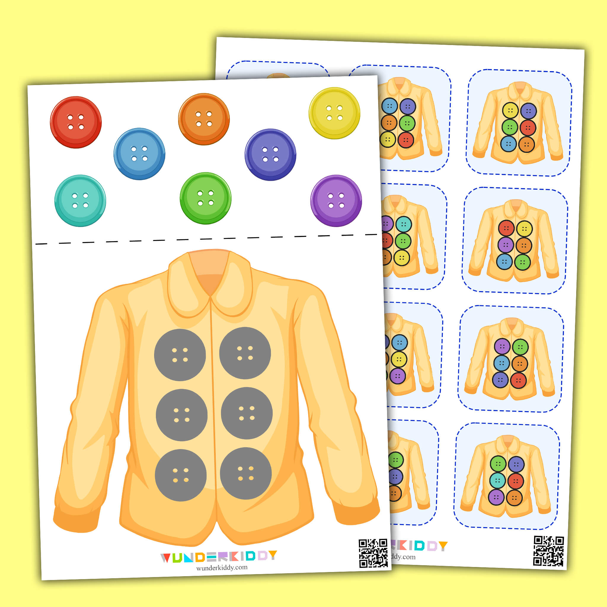 Match the Buttons Worksheet