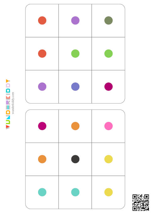 Printable Color Buttons Matching Activity Pattern For Kids