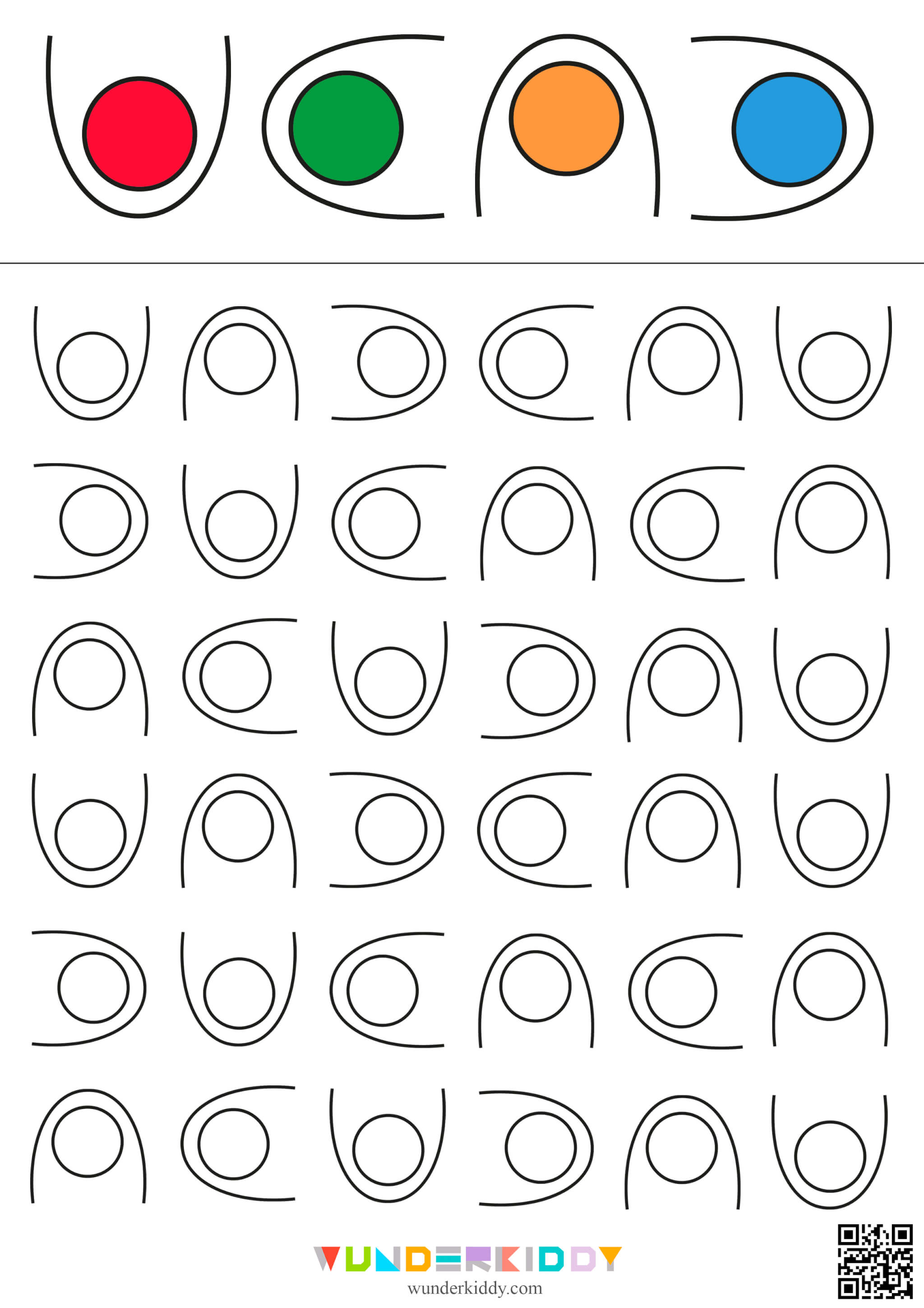 Color Circle Pattern Worksheet - Image 2