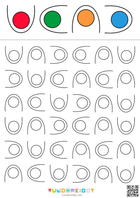 Color Circle Pattern Worksheet - Image 3