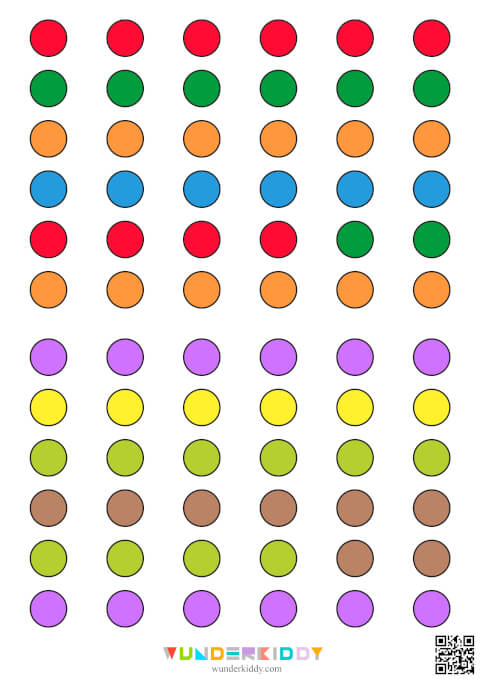 Color Circle Pattern Worksheet - Image 5