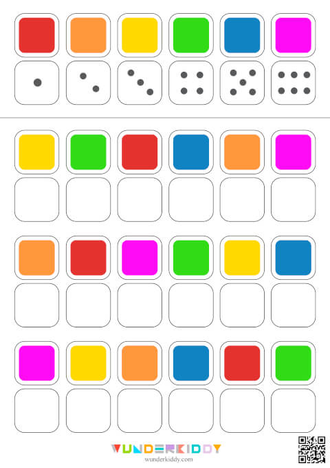 Código de colores y símbolos, completar celdas imprimibles - Imagen 3