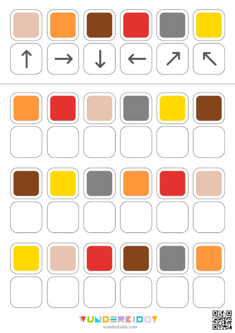 Código de colores y símbolos, completar celdas imprimibles - Imagen 6