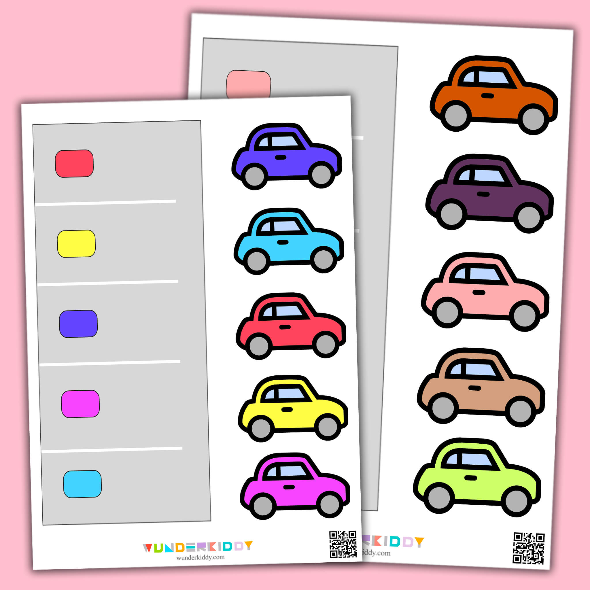 Дидактична гра для дітей «Паркування за кольором»