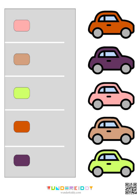 Дидактична гра для дітей «Паркування за кольором» - Зображення 5