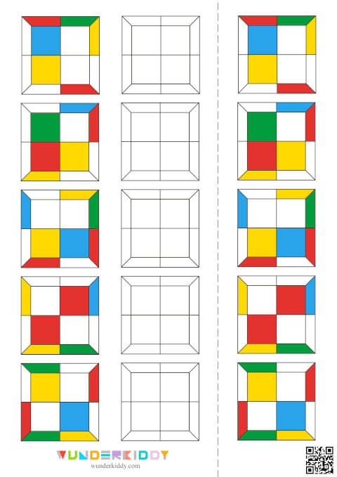 Preschool Color Pattern Worksheets - Image 2