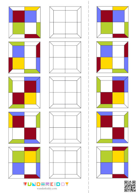 Preschool Color Pattern Worksheets - Image 3