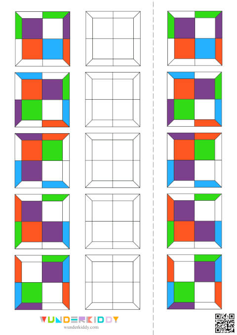 Preschool Color Pattern Worksheets - Image 4