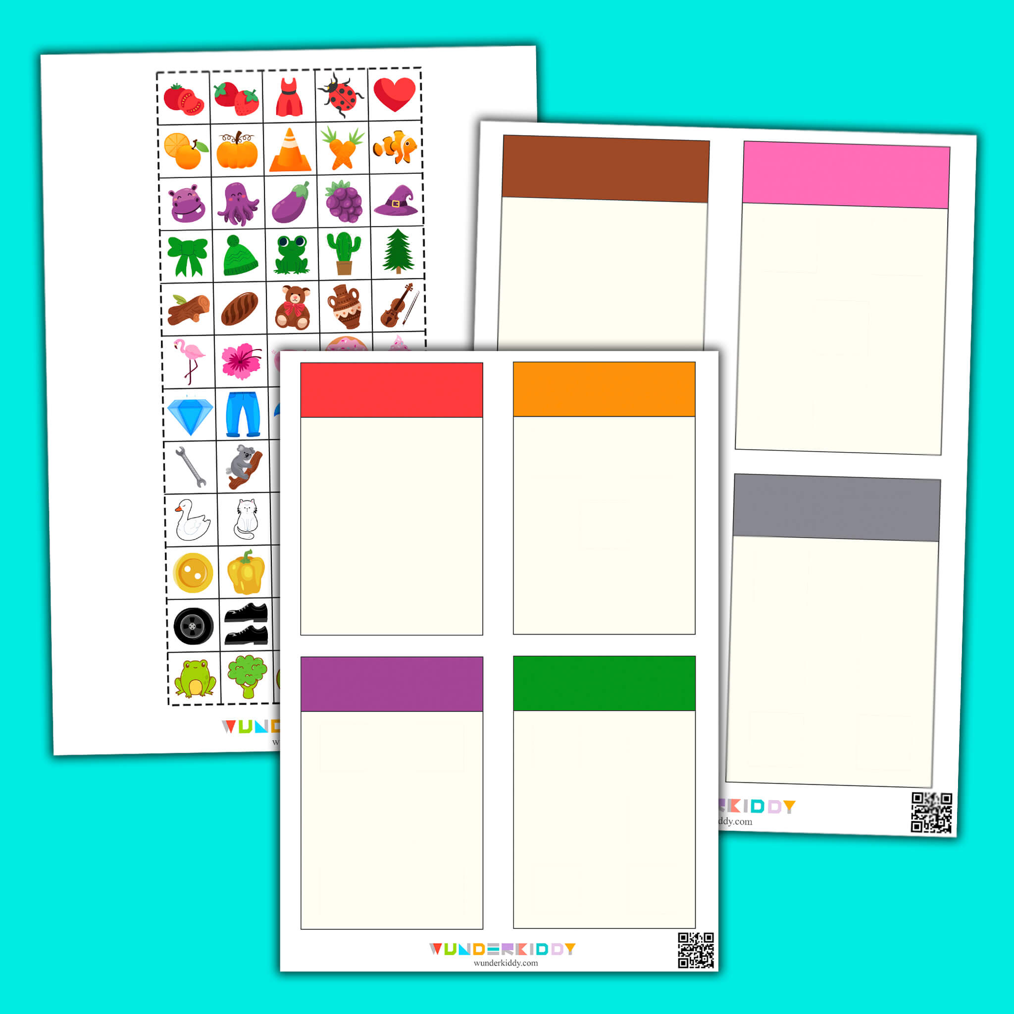 Color Sorting Worksheet for Kids