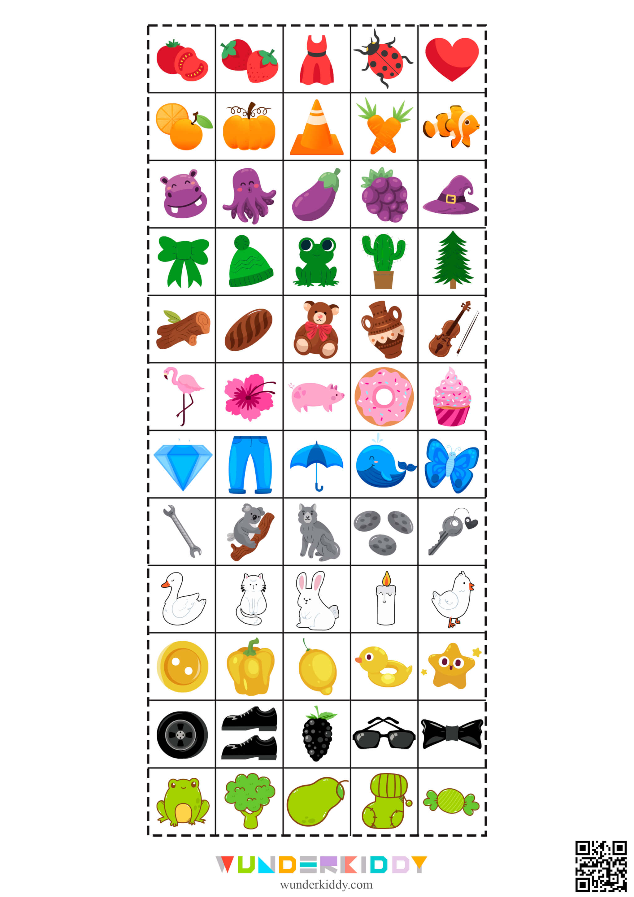 Color Sorting Worksheet for Kids - Image 2
