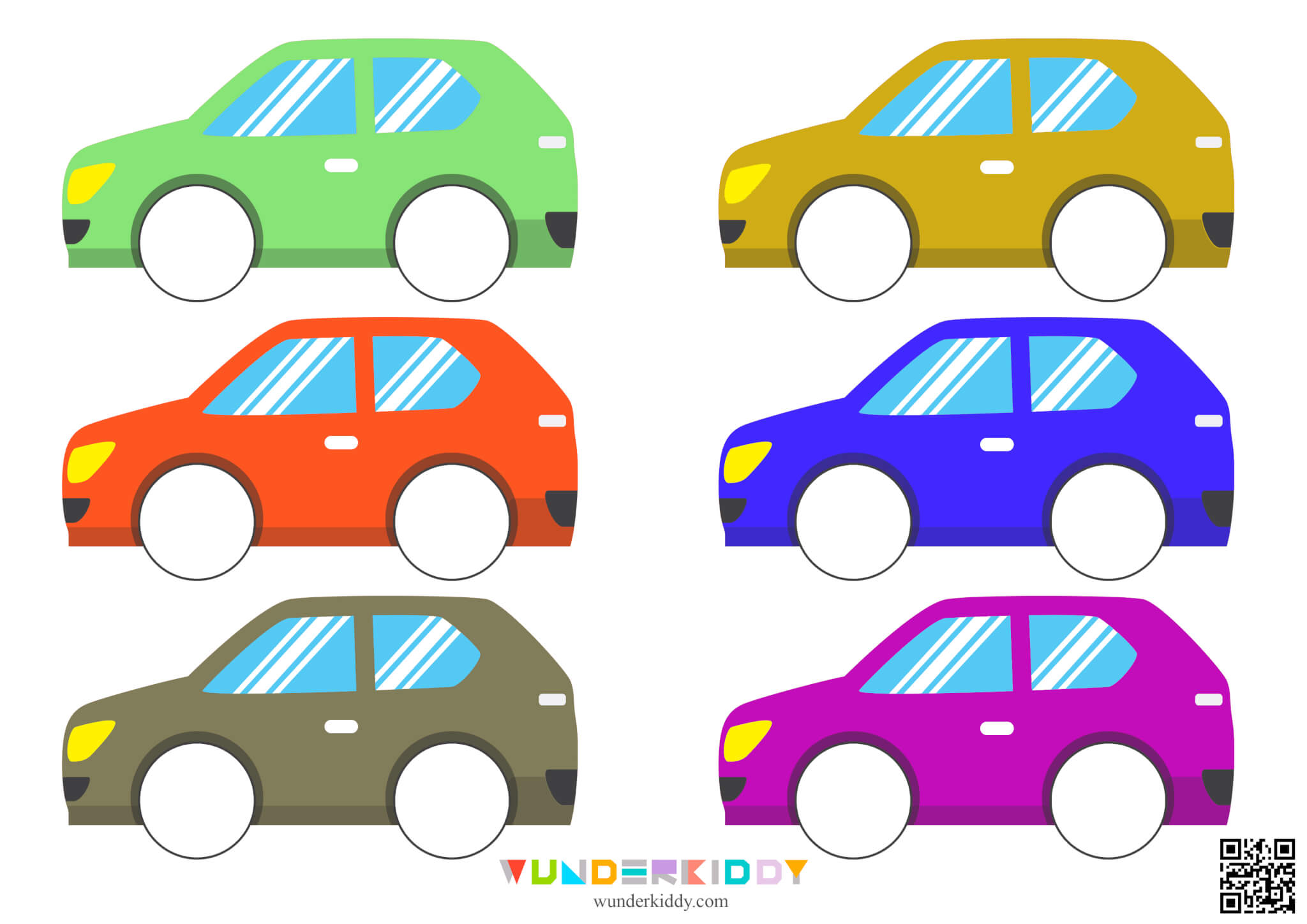Matching Colors Activity Car Wheels - Image 5