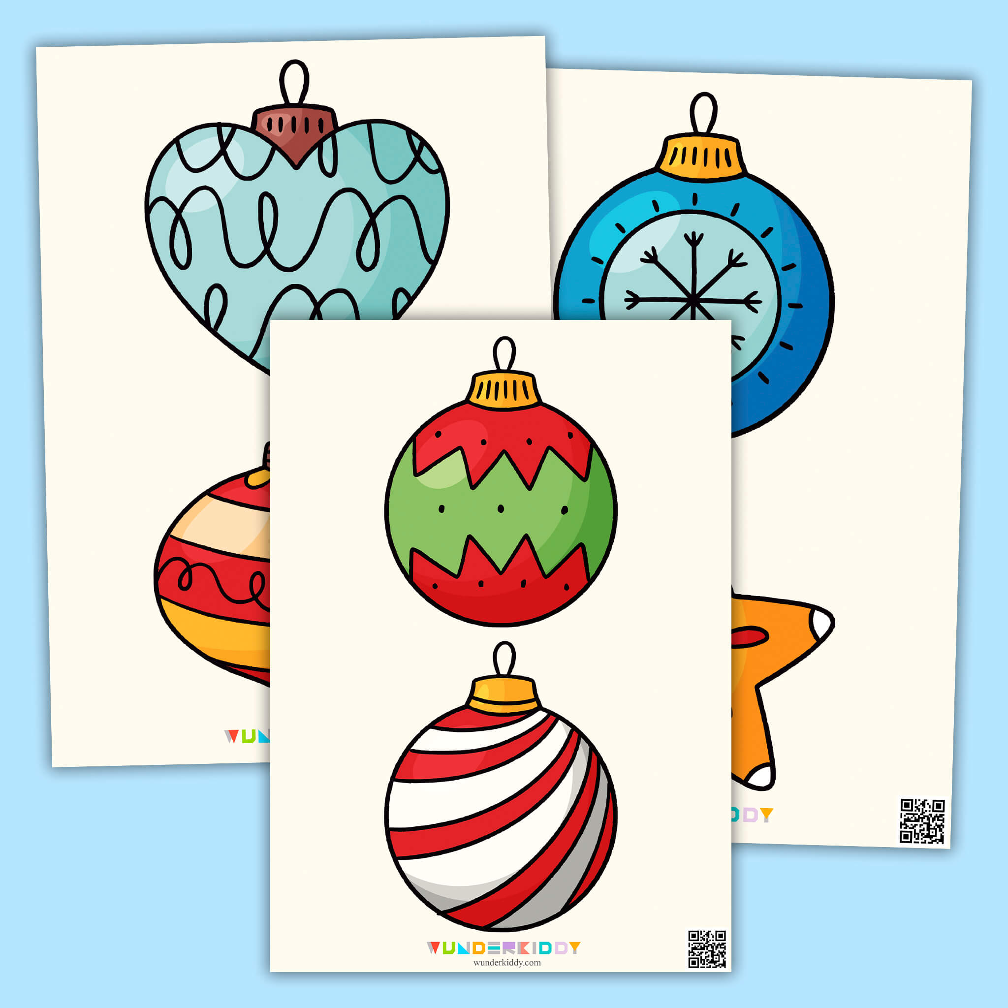 Template «Colored Christmas Balls»