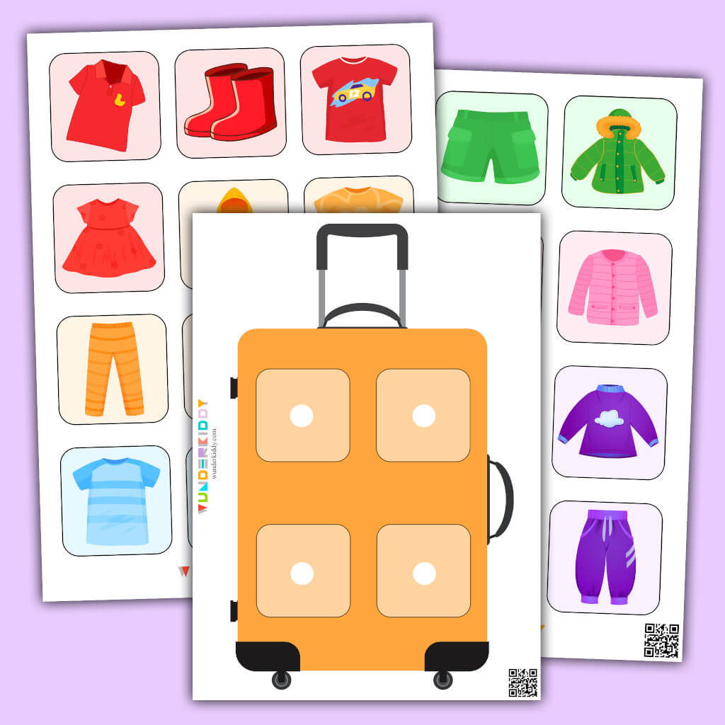 Colour and cut out - clothes flashcards - ESL worksheet by Agatex