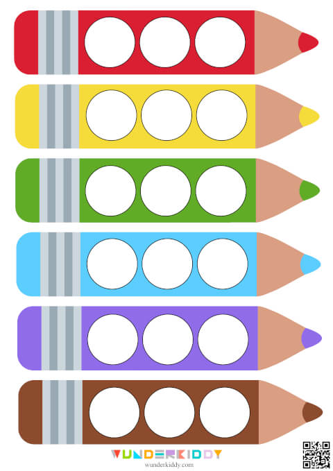 Pencil Color Sorting Worksheet - Image 2