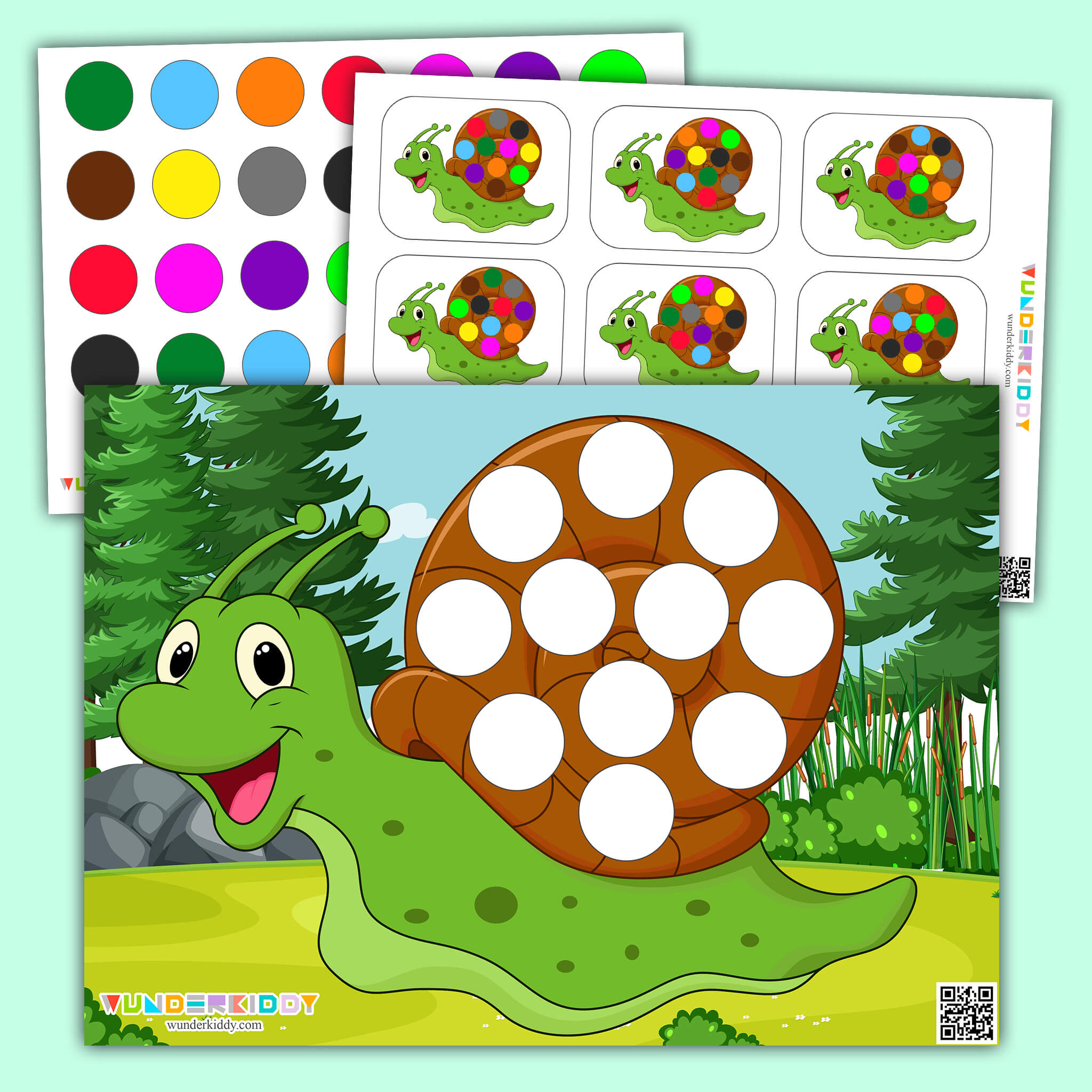 Snail Pattern Activity for Kids