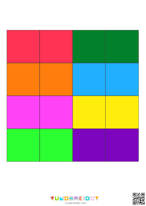 Подбери по цвету «Цветные квадраты» - Изображение 5
