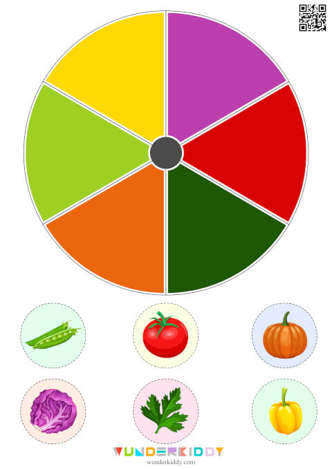 Pick the Color Vegetables Matching Activity - Image 3