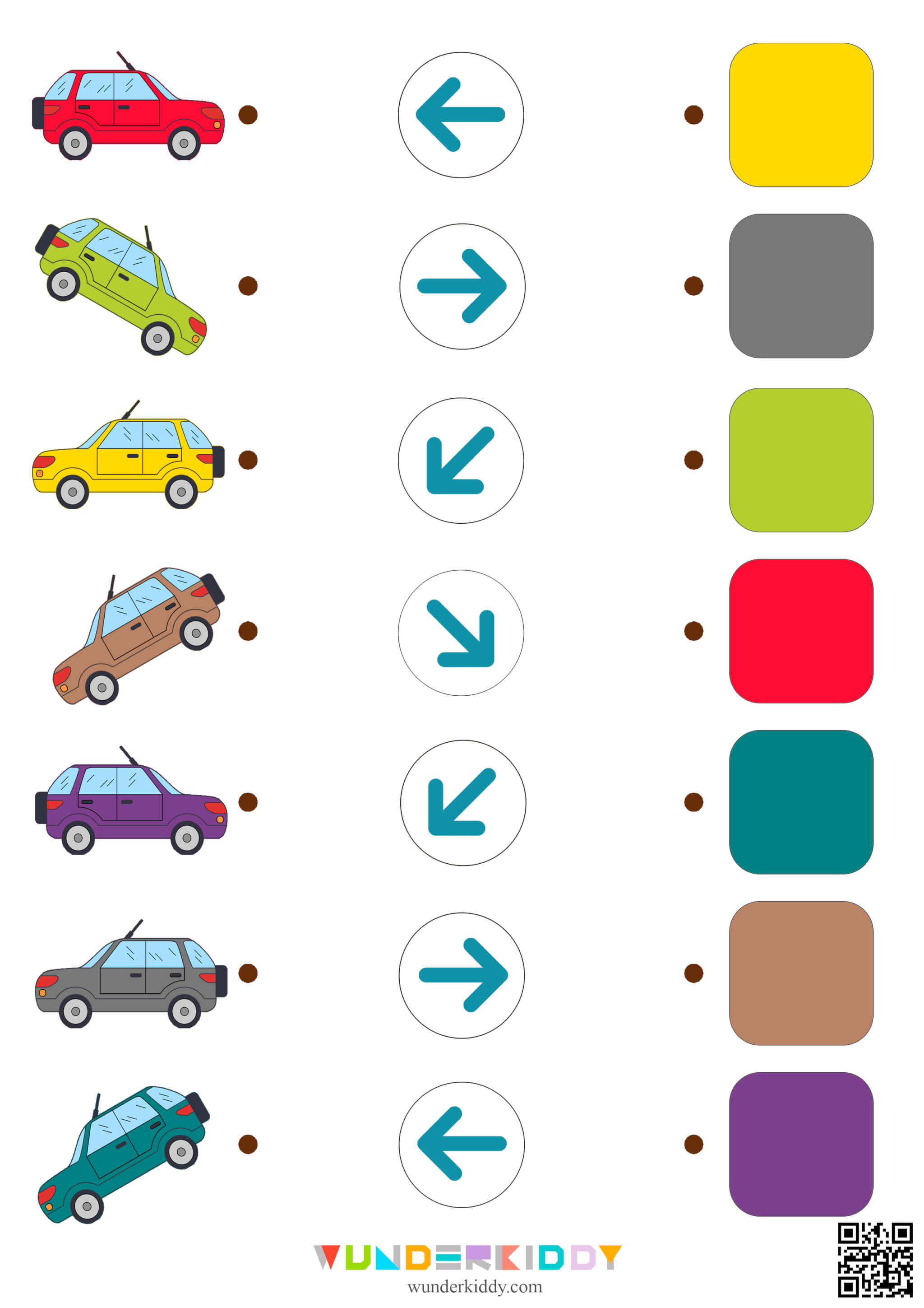 Car Directional Worksheets - Image 2