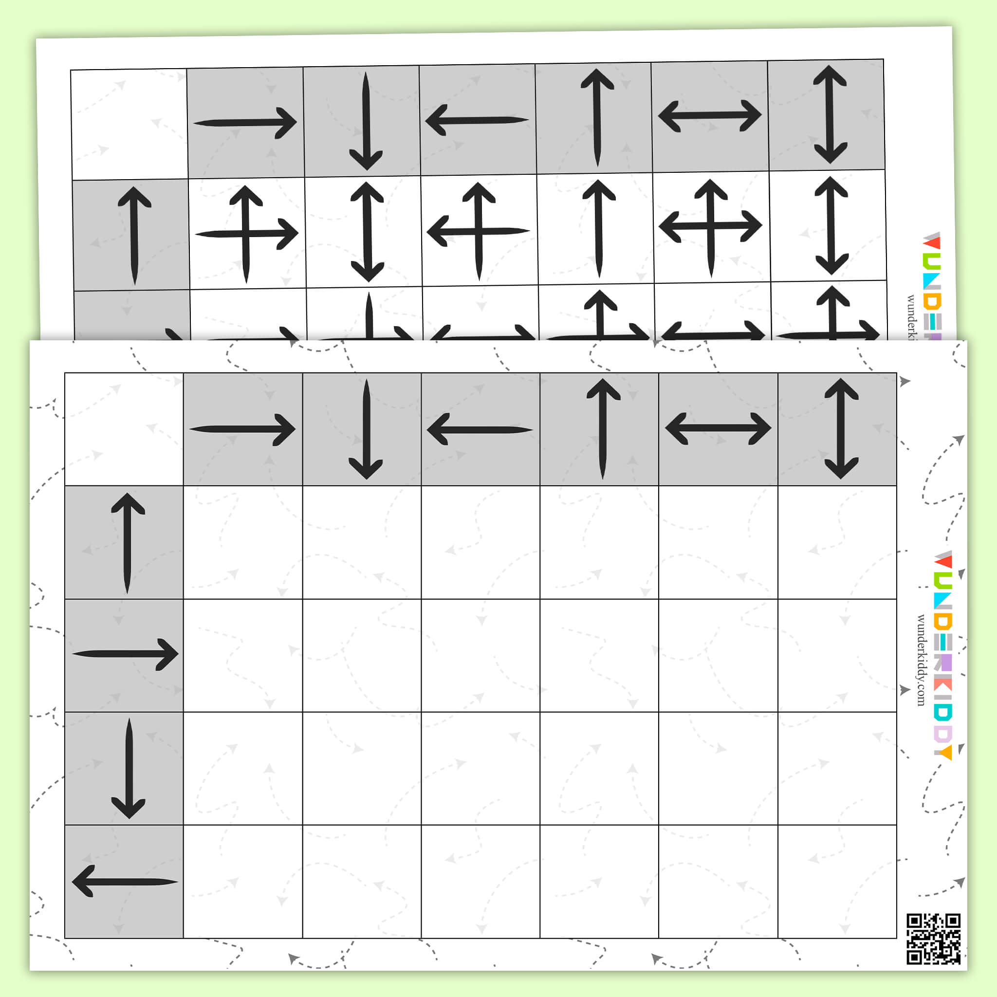 Arrow Preschool Matching Game