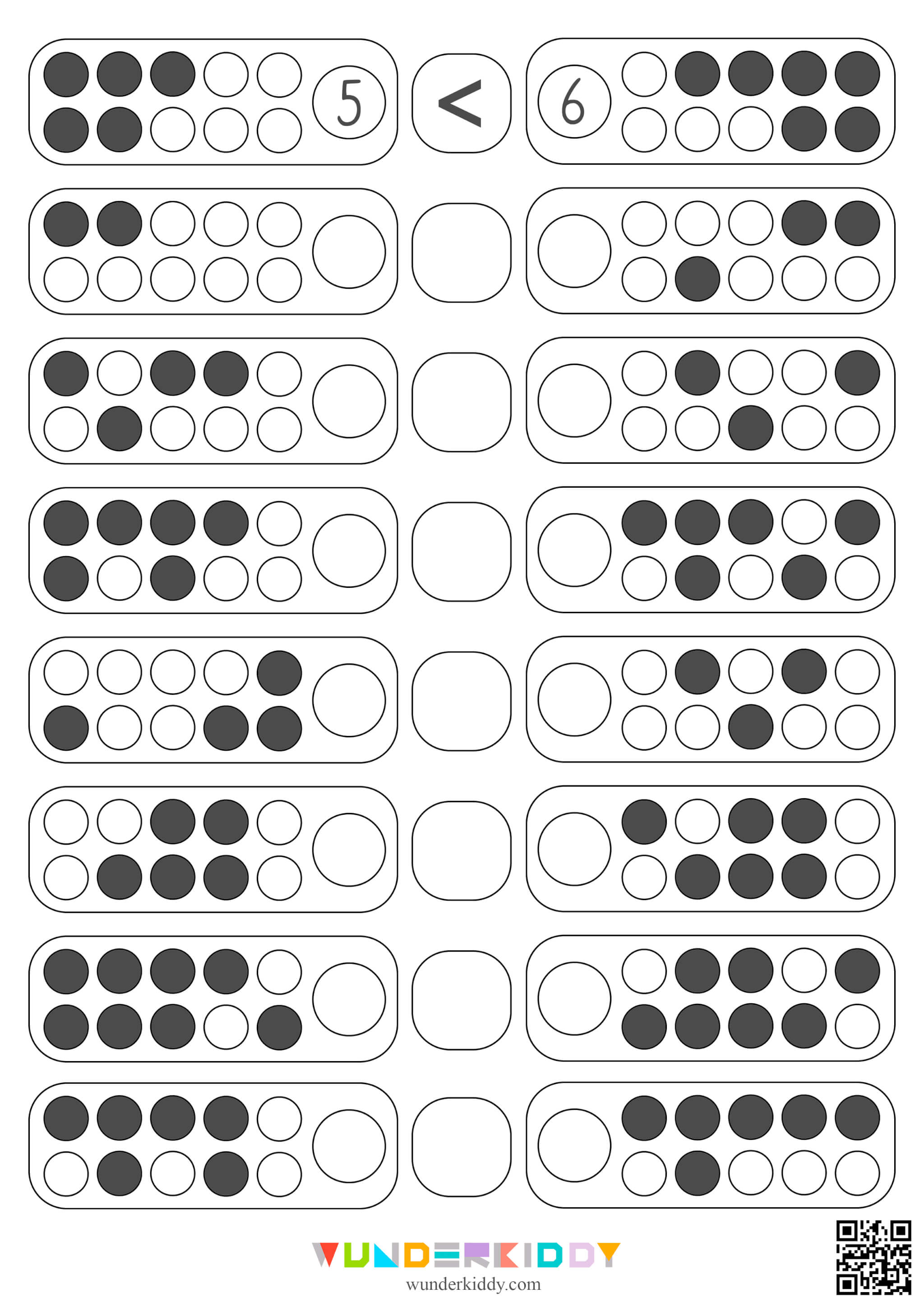 Compare Numbers Preschool Math Activity - Image 2